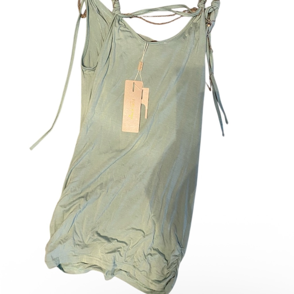 Stylish Light Green top with Studded Details - Picture 2 of 4